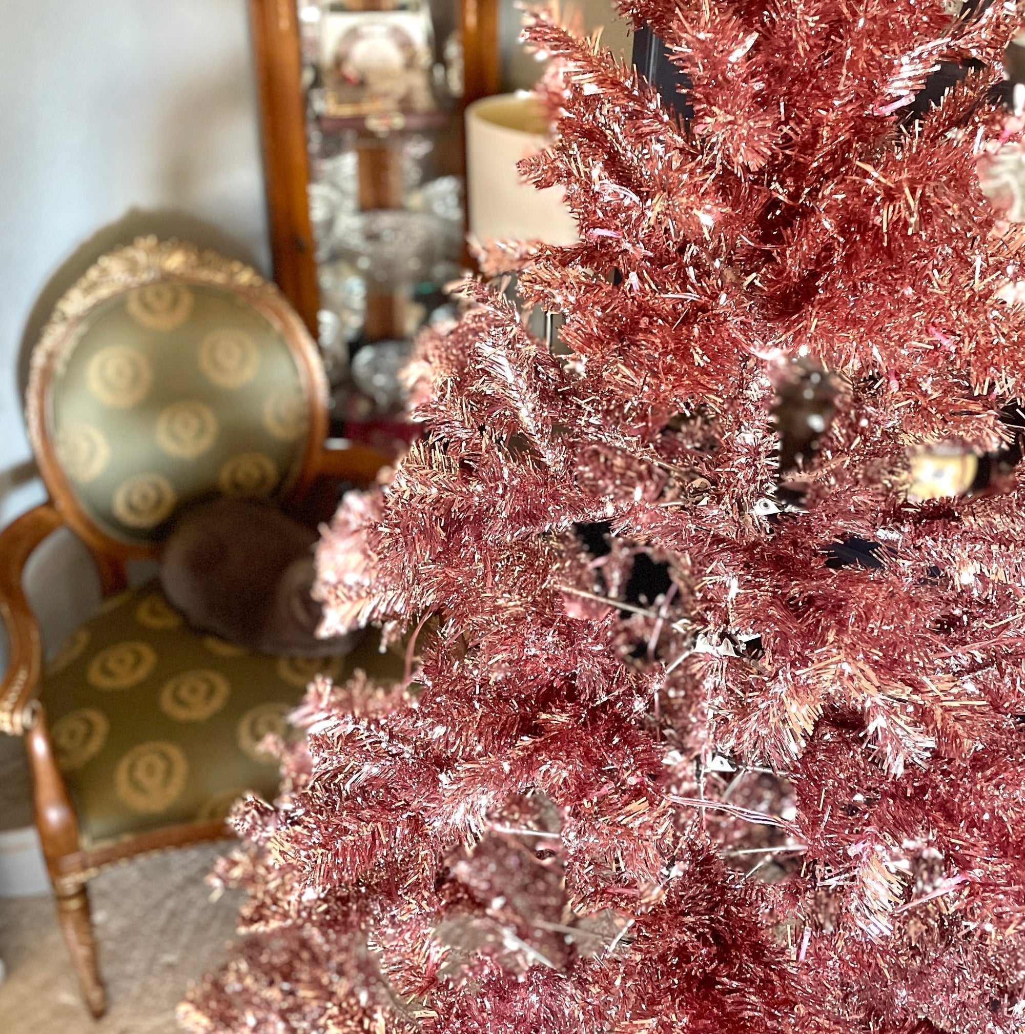 Hot Trend for 2025: Colored Tinsel Trees