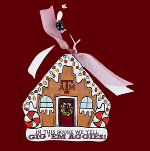 In This House We Yell Gig ‘Em Aggies Flat Ornament