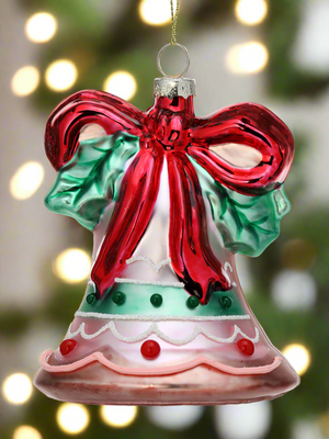 The Canton Christmas Shop 5" holiday bell midcentury glass ornament