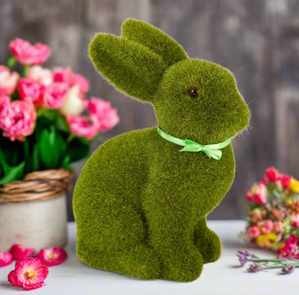 The Canton Christmas Shop 6&quot; Grass Easter Bunny Figurine spring decor