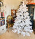 The Canton Christmas Shop Evergleam Style 6' Retro Tinsel Iridescent White Prelit Christmas Tree Midcentury Vintage