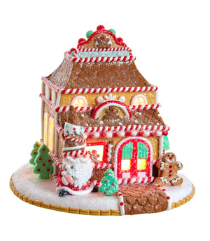 The Canton Christmas Shop 7 1/2 Claydough Gingerbread Shop by Kurt Adler
