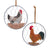 The Canton Christmas Shop Chicken and Rooster on Chicken Wire Round Kurt Adler Ornament Set of 2