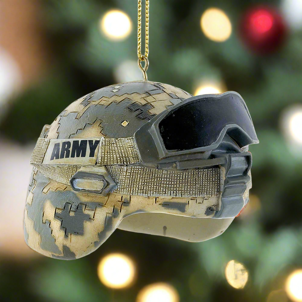 The Canton Christmas Shop Army Combat Helmet 2 3/4" Kurt Adler Ornament