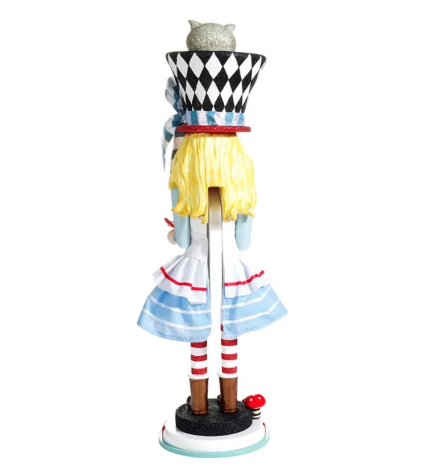 The Canton Christmas Shop 19.5" Hollywood Nutcrackers Alice in Wonderland Nutcracker by Kurt Adler back view