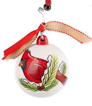 The Canton Christmas Shop I Am Always With You Cardinal Red Bird Ornament by Glory Haus Cardinal on Holly Branch