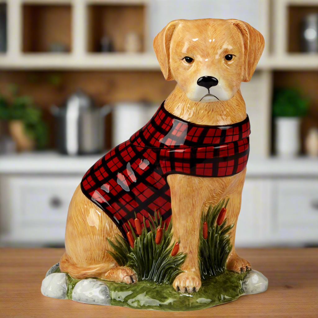 Yellow Labrador Retriever Ceramic Cookie Jar