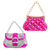 The Canton Christmas Shop Barbie Style Designer Glittered Pink Glass Purse Ornament by Kurt Adler