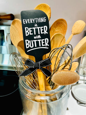 The Canton Christmas Shop Everything is Better with Butter Heavy Duty Silicone Baking Cooking Spatula front side