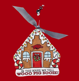 In This House We Yell Woo Pig Sooie Flat Ornament