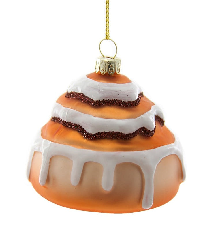 The Canton Christmas Shop Cinnamon Roll with Icing Cody Foster Ornament Glass