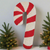 The Canton Christmas Shop Candy Cane Hooked Wool Pillow with Christmas trees