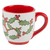 The Canton Christmas Shop Cardinal Red Bird Mug Holly and Branches Reverse View by Glory Haus on white background