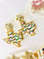 Christmas in Texas Beaded State Earrings with 14k Gold Plated Hardware Chrsitmas Lights Crystal Flower Dangle Earrings