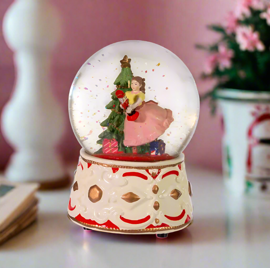 The Canton Christmas Shop 5.5&quot; Clara with nutcracker musical snow globe by Kurt adler