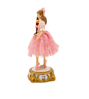 The Canton Christmas Shop Clara Ballet Nutcracker Musical Tabletop Decor music box by Kurt Adler left side view