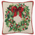 The Canton Christmas Shop Classic Christmas Wreath Hook Pillow