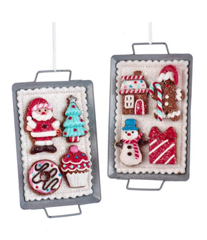 The Canton Christmas Shop Claydough Gingerbread Baking Tray Ornaments by Kurt Adler