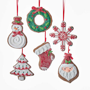 The Canton Christmas Shop Claydough Christmas Cookie Ornaments Assorted on white background