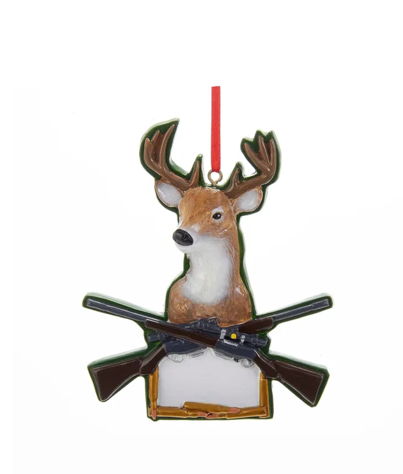 The Canton Christmas Shop Deer Hunting Ornament Personalize It by Kurt Adler