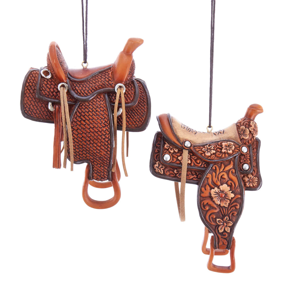 The Canton Christmas Shop Western Saddle Ornaments, Assorted by Kurt Adler