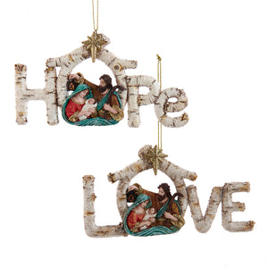The Canton Christmas Shop Nativity Scene Hope and Love Holy Family Christmas Holiday Ornaments by Kurt Adler