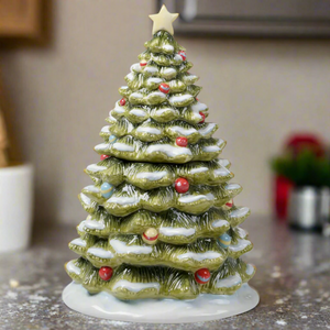 The Canton Christmas Shop evergreen christmas tree ceramic cookie jar