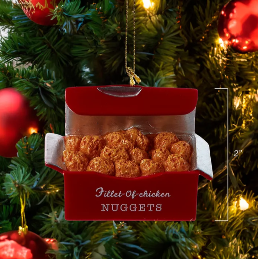 The Canton Christmas Shop Fast Food Ornaments Chick-Fil-A Fried Chicken Sandwich Nuggets Waffle Fries by Kurt Adler