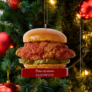 The Canton Christmas Shop Fast Food Ornaments Chick-Fil-A Fried Chicken Sandwich Nuggets Waffle Fries by Kurt Adler
