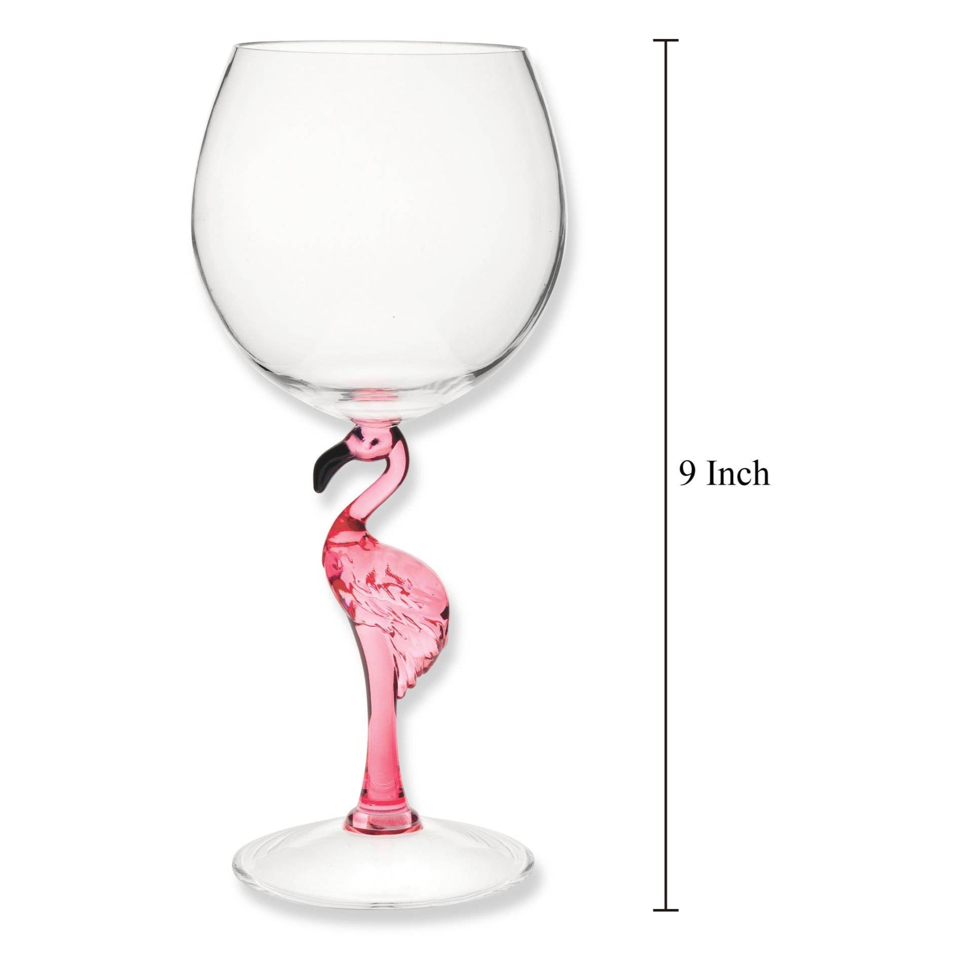 The Canton Christmas Shop Flamingo 20 oz. Stemware Wine Glass Acrylic