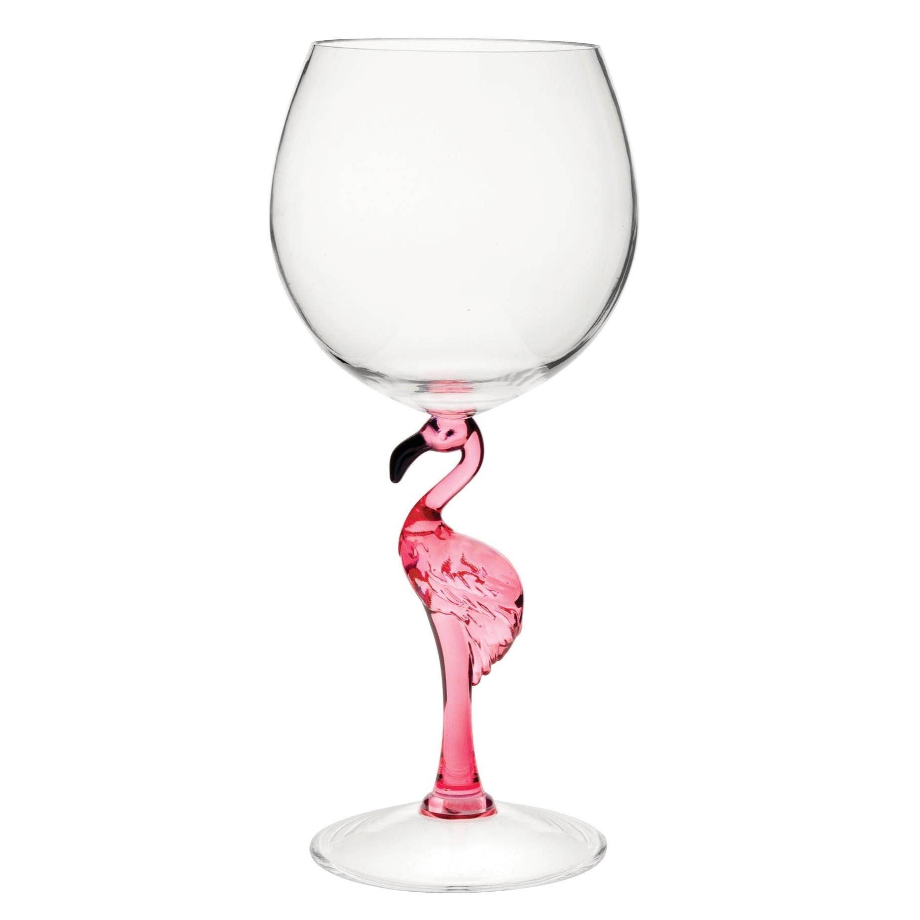 The Canton Christmas Shop Flamingo 20 oz. Stemware Wine Glass Acrylic