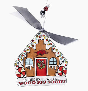 In This House We Yell Woo Pig Sooie Flat Ornament