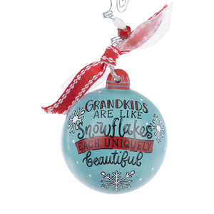 The Canton Christmas Shop Grandkids Snowflake Ornament by Glory Haus Grandkids are like snowflakes each uniquely beautiful with snowflake design