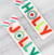 The Canton Christmas Shop Holly Jolly Glitter Acetate Christmas Earrings for parties retro fun entertaining 