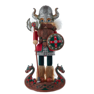 The Canton Christmas Shop 15" Hollywood Nutcrackers Viking on white background