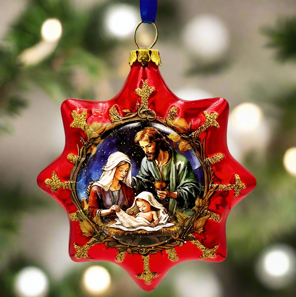 The Canton Christmas Shop Holy Family Ornament 