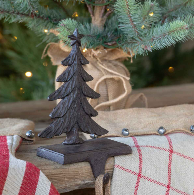 Cast Iron Christmas Tree Stocking Holder/set of 2