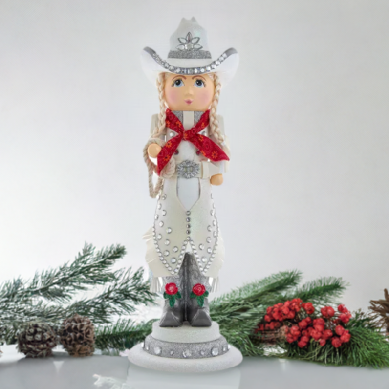 The Canton Christmas Shop 18&quot; Hollywood Nutcrackers Rhinestone Cowgirl Nutcracker by Kurt Adler