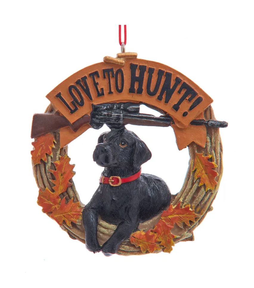 Love to Hunt Wreath Ornament