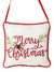 6" Quilted Embroidered Merry Christmas Pillow