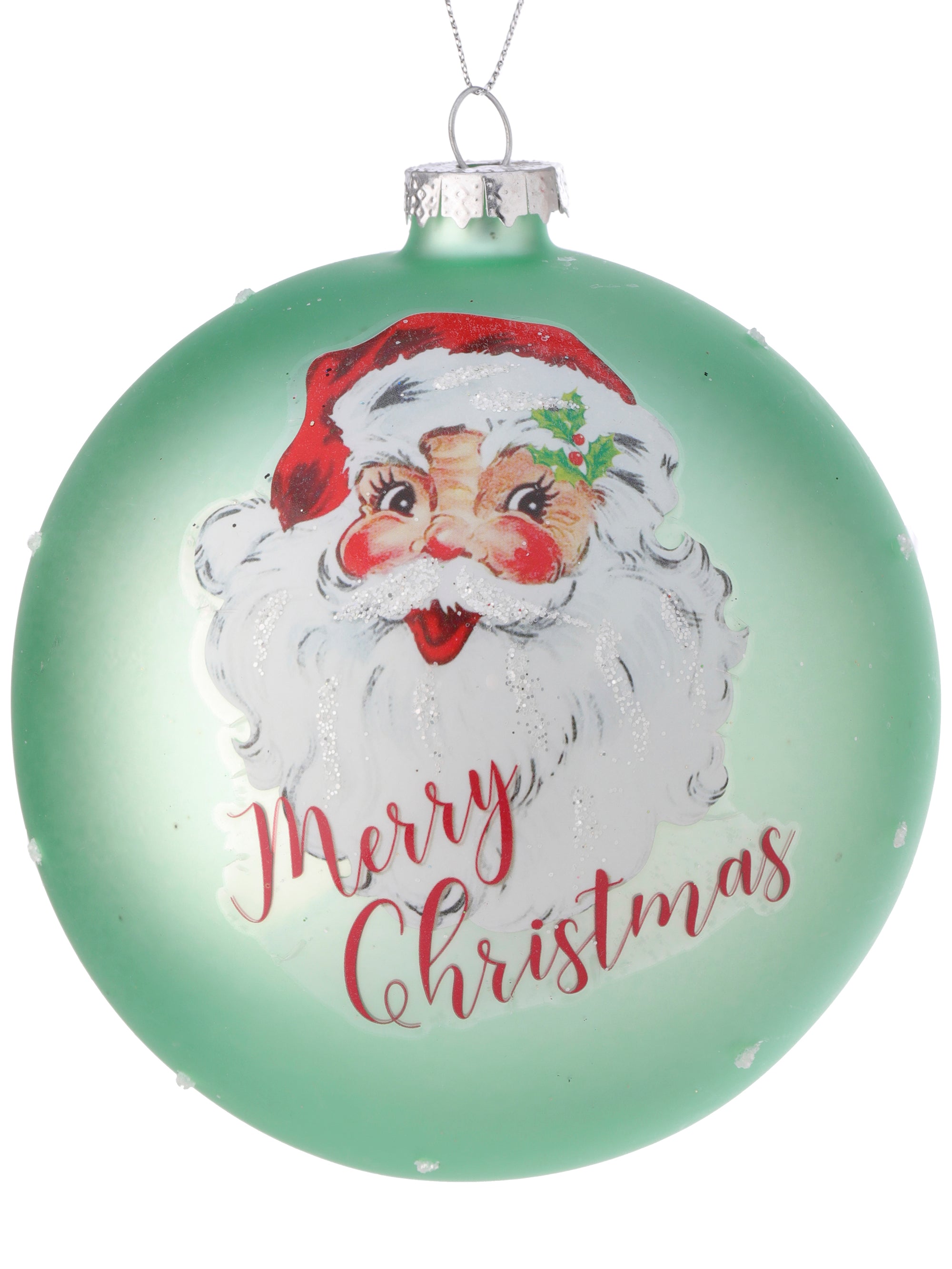 The Canton Christmas Shop Vintage 5" merry christmas santa ball ornament