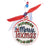 The Canton Christmas Shop Merry Texmas Flag Wreath Puff Ornament by Glory Haus on white background