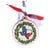 The Canton Christmas Shop Merry Texmas Flag Wreath Puff Ornament by Glory Haus with Texas State Flag and Garland