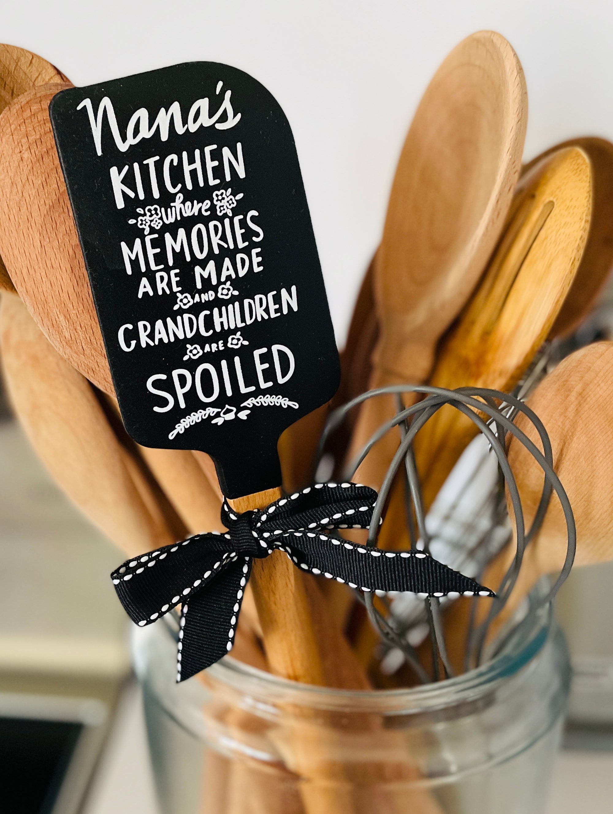 The Canton Christmas Shop Nanas Kitchen Where Memories Are Made and Grandchildren Spoiled Black Silicone Baking Cooking Spatula