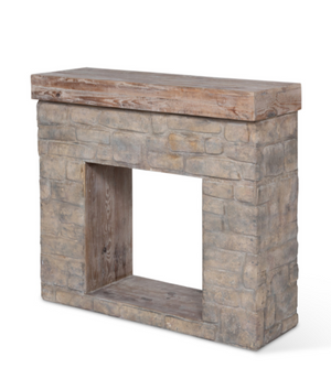 The Canton Christmas Shop Park Hill Stone Fireplace Mantle Angled View