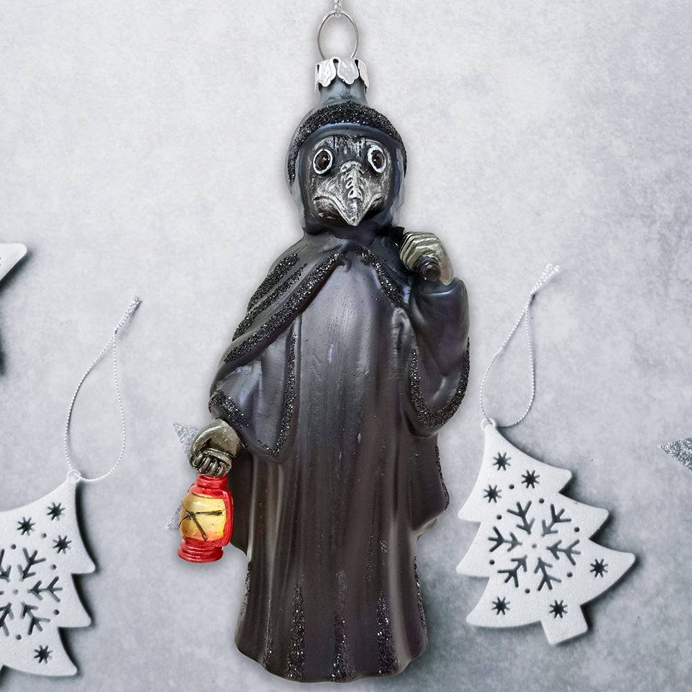 The Canton Christmas Shop Plague Doctor Glass Halloween ornament