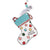 The Canton Christmas Shop Colorful Stocking Flat Ornament by Glory Haus Personalizeable Stocking with Ribbon Beads and Candy Cane