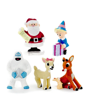 The Canton Christmas Shop Rudolph the Red Nosed Reindeer five piece resin figurine set