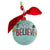 The Canton Christmas Shop Santa We Believe Ornament by Glory Haus Reverse View on white