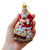 The Canton Christmas Shop Santa Kneeling by Jesus in Manger Glass Ornament Nativity Savior of the World Lamb of God